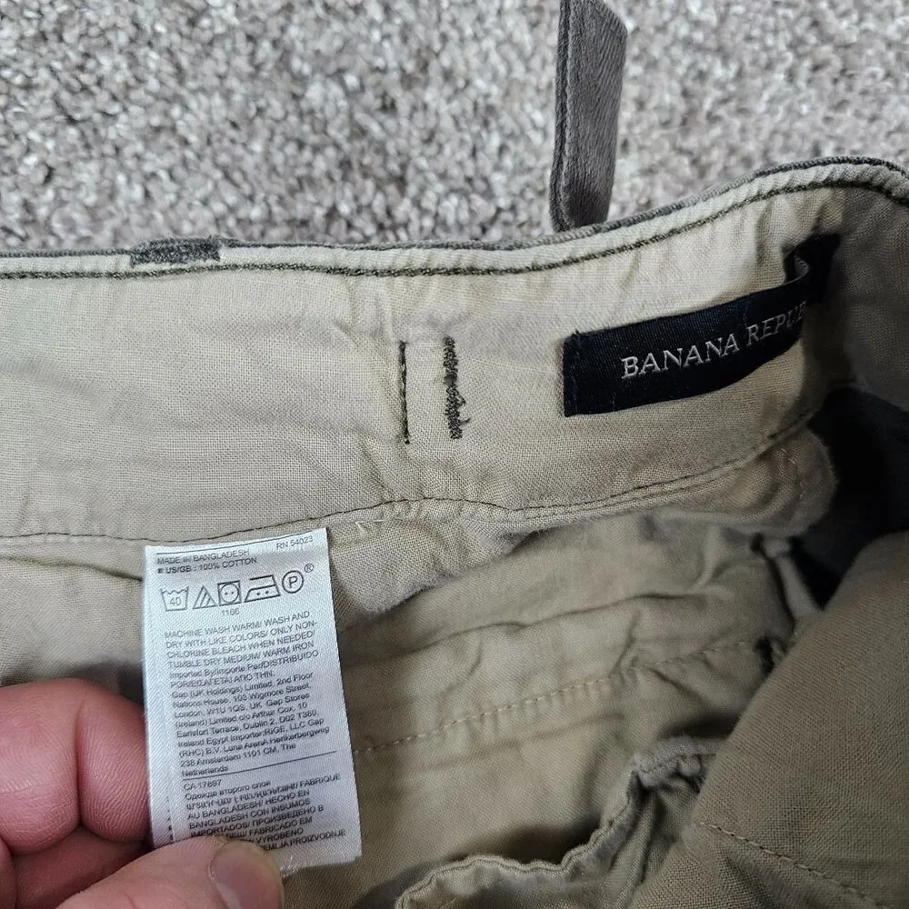 Banana Republic Cargo Pants Mens 36x32 Green Woodland Camo Military Utility M81